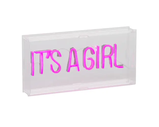 Caseta luminoasa Neon Childhome 30x15 cm, Roz