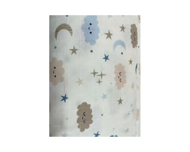 Cearceaf din muselina, 2buc./set, 120x160cm, norisori blue Kreis