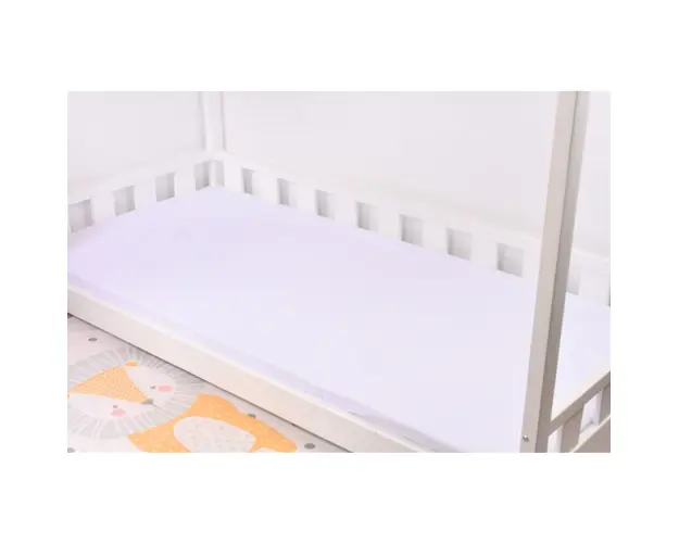 Cearsaf bumbac 100% alb pat 90x200 cm