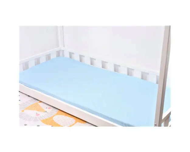 Cearsaf bumbac 100% bleu pat 90x200 cm