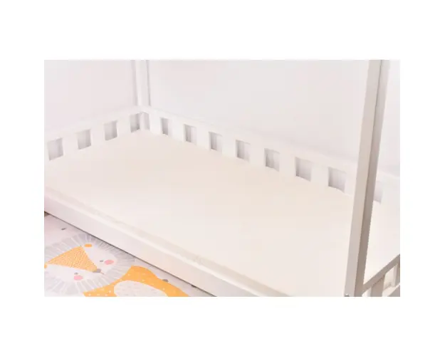 Cearsaf bumbac 100% crem pat 90x200 cm