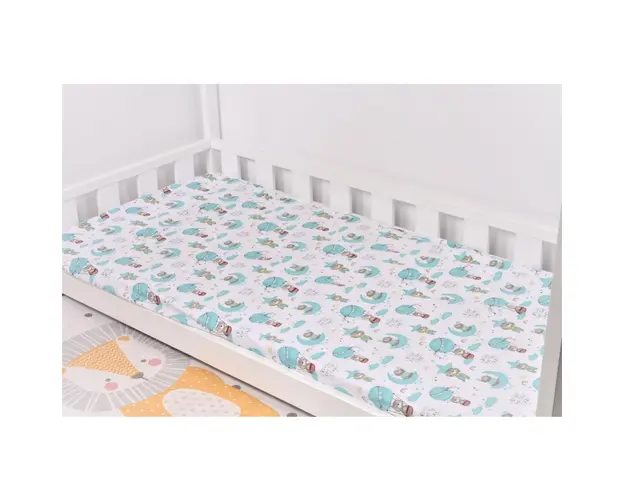 Cearsaf bumbac 100% model ursuleti in balon pat 90x200 cm