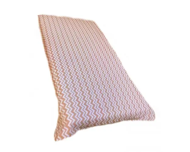 Cearsaf cu elastic roata cu imprimeu Zig-zag pe bej-160*80 cm