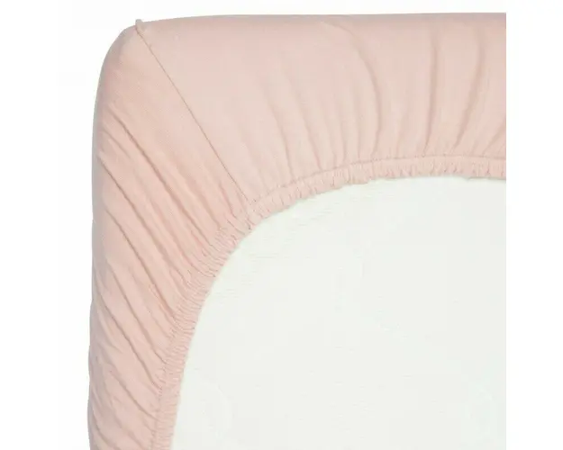 Cearsaf din Bambus cu Elastic 90 x 200 cm Misty Rose