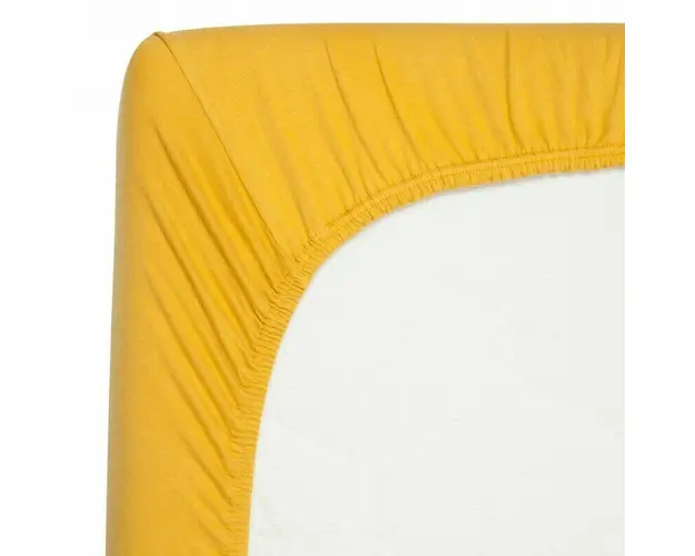 Cearsaf din Bambus cu Elastic 90 x 200 cm Ocher