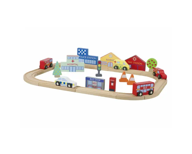 Circuit cu vehicule utilitare, Orange Tree Toys