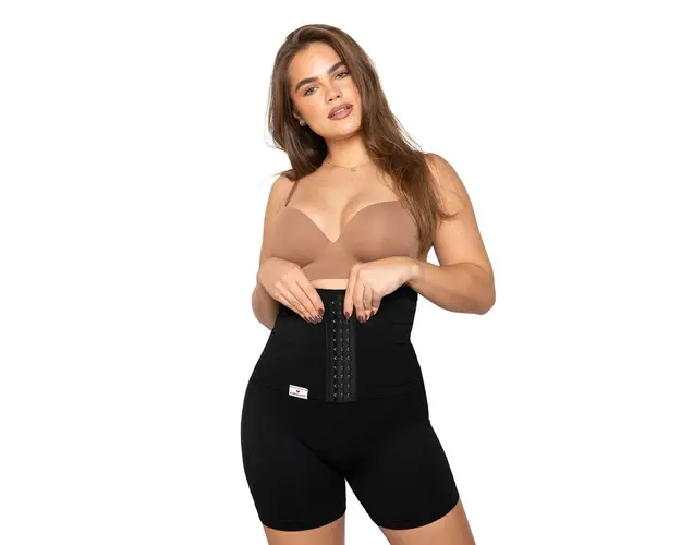 Colanti scurti modelatori cu centura abdominala postnatala integrata WonderMom Nrgri marimea M