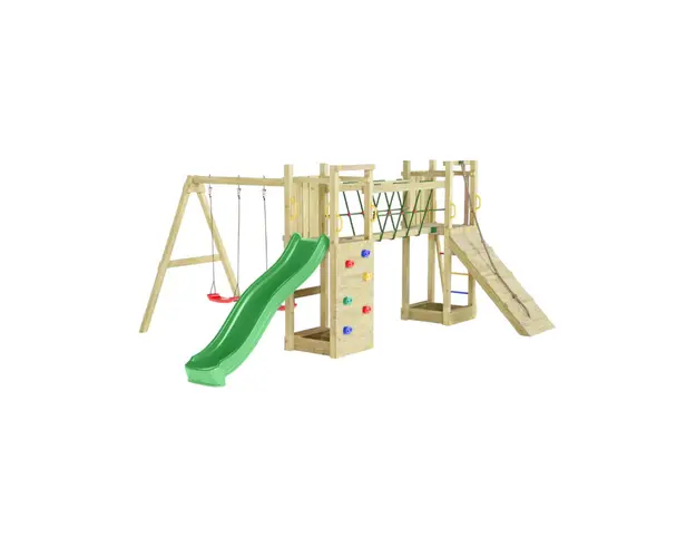 Complex joaca din lemn cu 2 turnuri si pod Maxi Exposure Fungoo