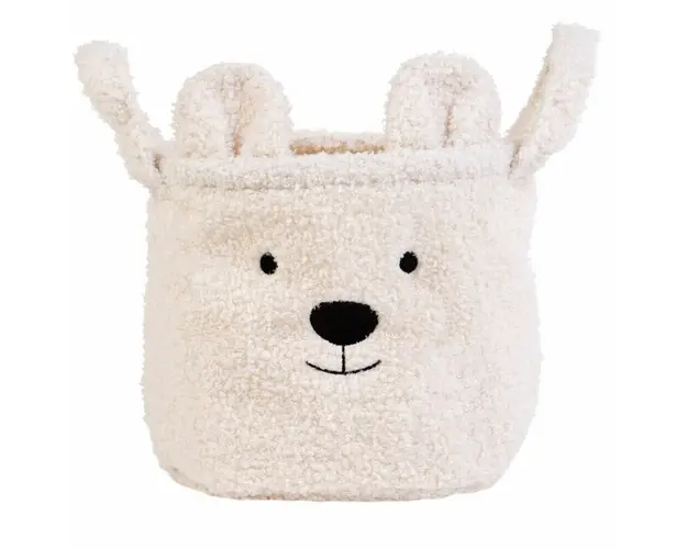 Cos depozitare Childhome 25x20x20 cm, Teddy Alb