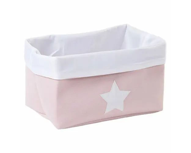 Cos depozitare panza Childhome 32x20x20 cm, Roz