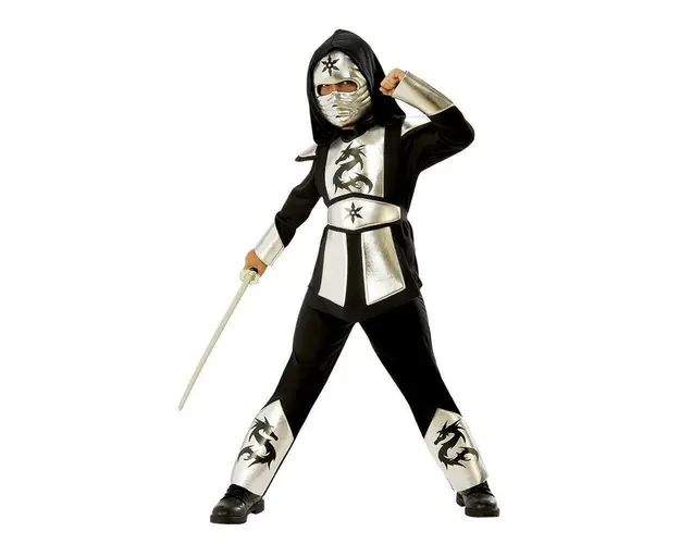 Costum de carnaval - Ninja (Argintiu)