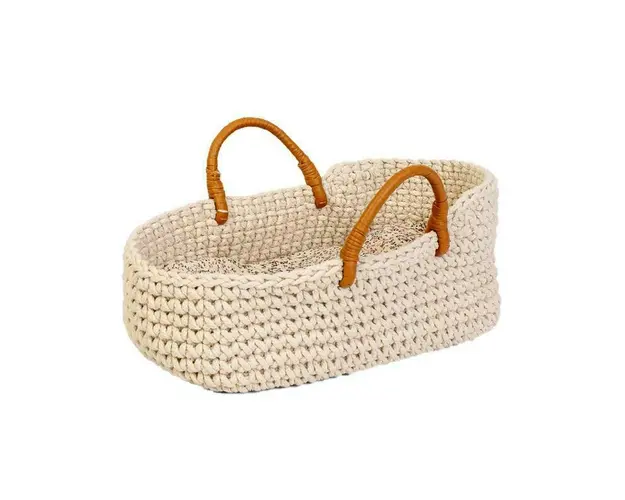 Cosulet tricotat 40 x 22 x 15cm, pentru papusi 30-35cm, +3 ani, byASTRUP