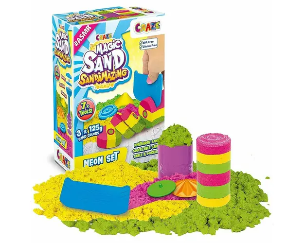 Craze - Nisip Kinetic - Set Joaca Neon