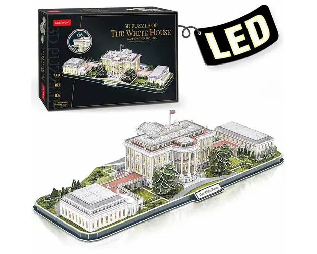 Cubic Fun - Puzzle 3D Led Casa Alba 151 piese