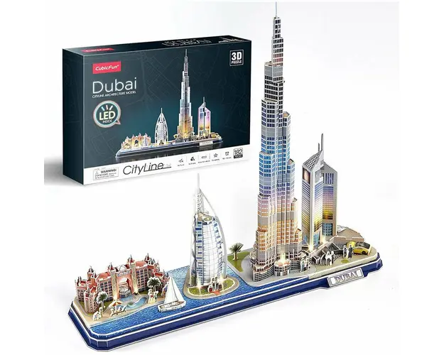 Cubic Fun - Puzzle 3D Led Dubai 182 Piese