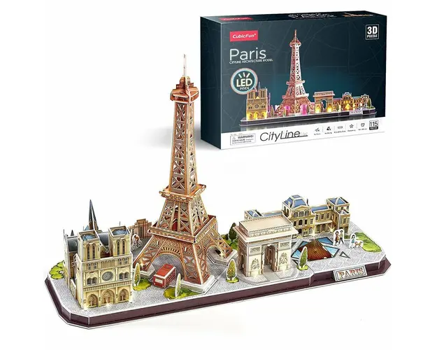 Cubic Fun - Puzzle 3D Led Paris 115 Piese