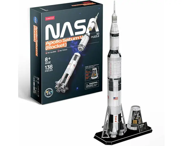 Cubic Fun - Puzzle 3D Nasa - Apollo Saturn V 136 Piese