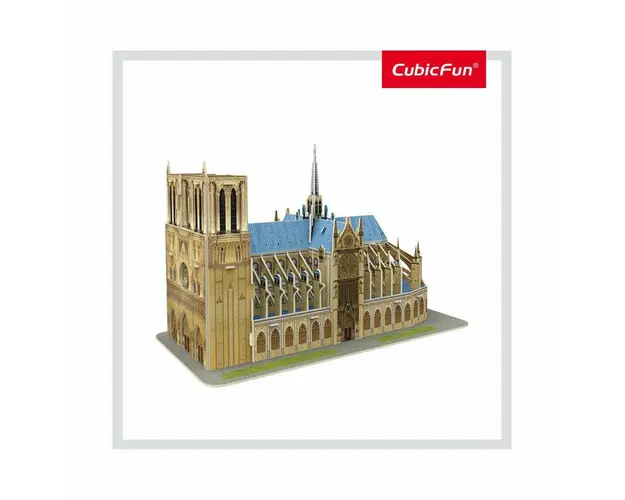 Cubic Fun - Puzzle 3D Notre Dame (Nivel Mediu 53 Piese)