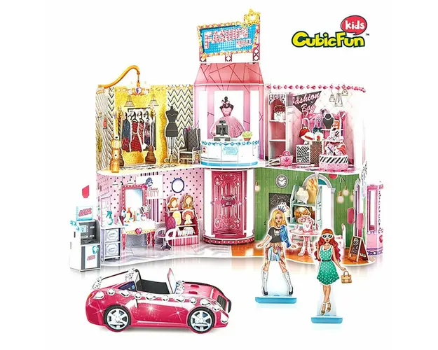 Cubic Fun - Puzzle 3D si Stickere Mall 157 Piese