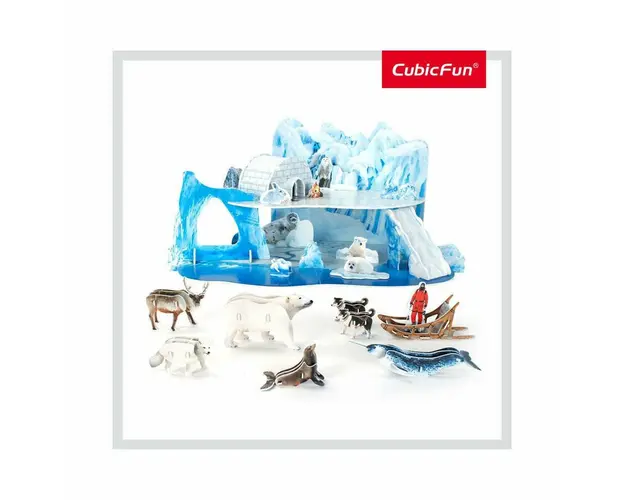 Cubic Fun - Puzzle 3D si Brosura-Lumea De Gheata 73 Piese