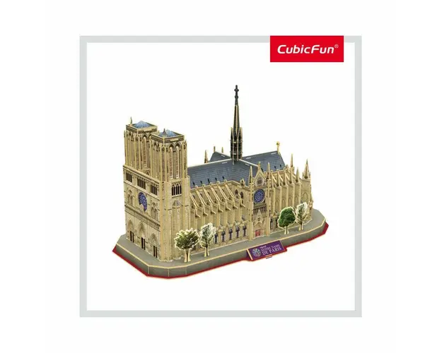 Cubic Fun - Puzzle 3D si Brosura-Notre Dame Paris 128 Piese