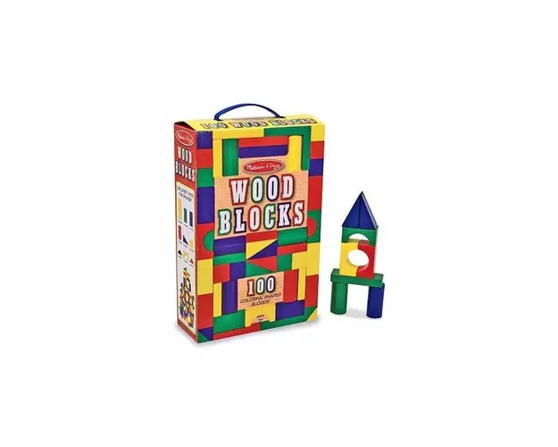 Melissa & Doug - Cuburi din lemn colorate Melissa and Doug 100