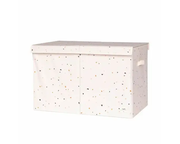 Cufar pliabil pentru camera copiilor, material reciclat Terrazzo Cream, 3 Sprouts