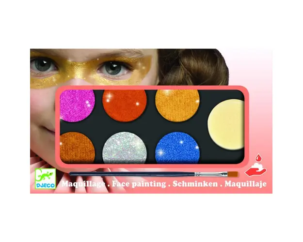 Djeco - Culori make-up non alergice, metalic