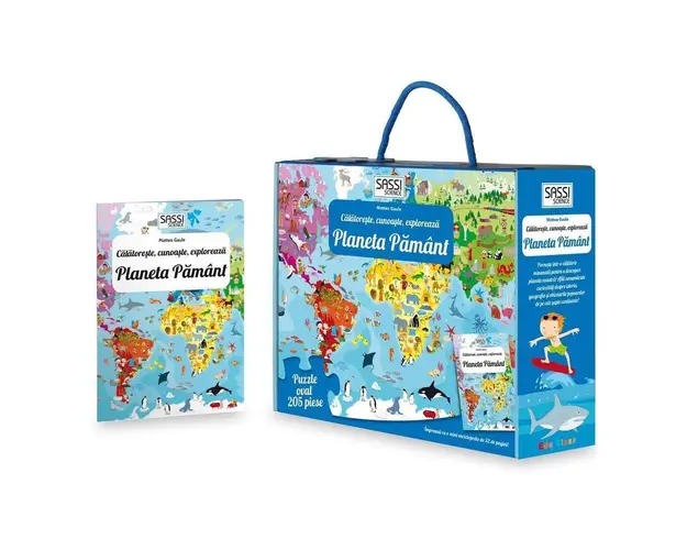 Cunoaste si exploreaza - Puzzle Planeta Pamant in limba Romana (205 piese)