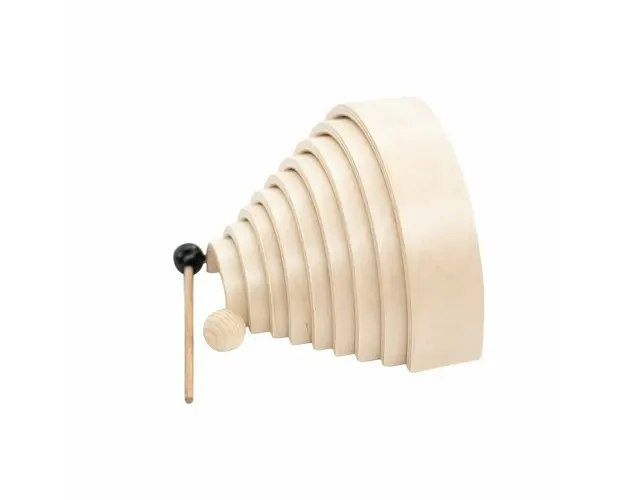 Curcubeu Montessori din lemn natur, 9 piese, leg&go