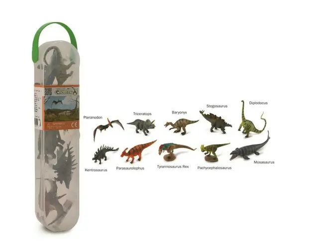 Collecta - Cutie cu 10 minifigurine Dinozauri set 1