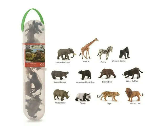 Collecta - Cutie cu 12 minifigurine Animale salbatice