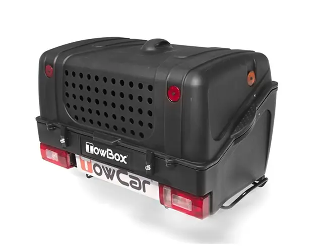 Cutie portbagaj pe carligul de remorcare Towbox V1 DOG Negru