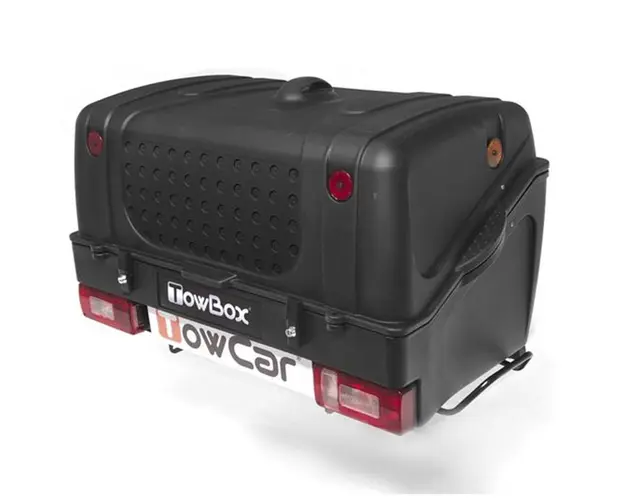 Cutie portbagaj pe carligul de remorcare Towbox V1 Negru