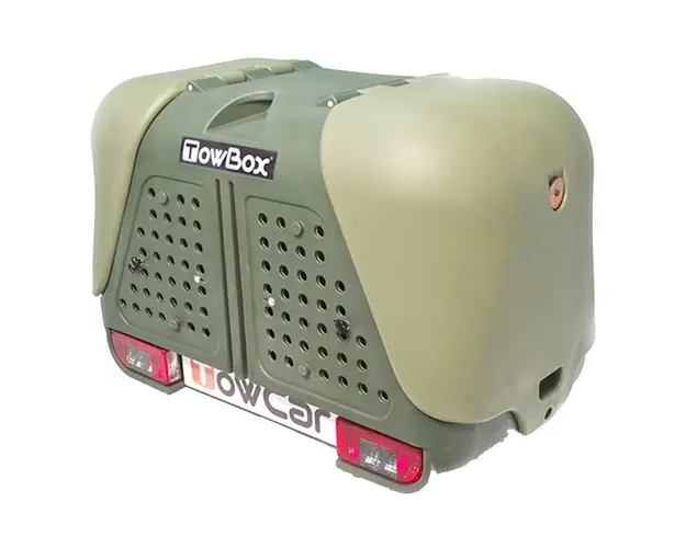 Cutie portbagaj pe carligul de remorcare Towbox V2 DOG Verde