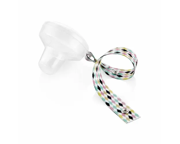 Cutiuta pentru suzeta, BabyJem, Cu lantisor, Se poate steriliza, 0 luni+, Alb