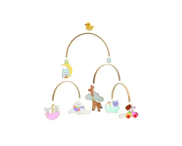 Djeco - Decoratie mobil lemn, Animalute