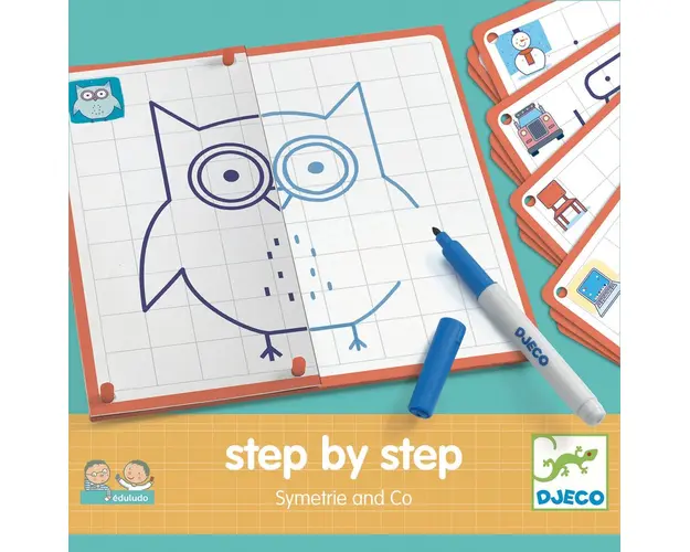 Djeco - Deseneaza pas cu pas set , Simetrie