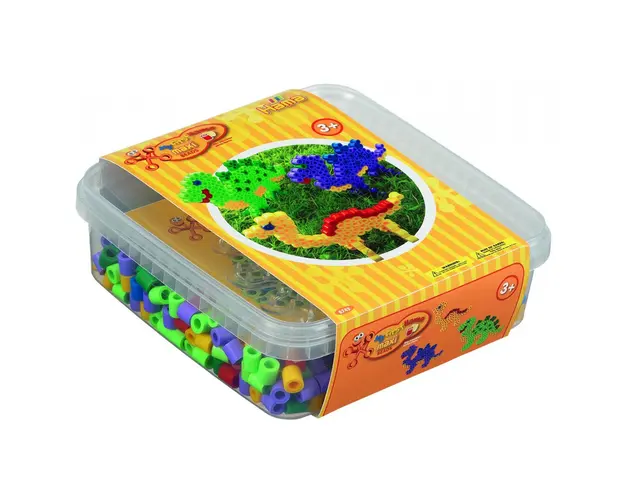 DINOSAURI - 600 margele HAMA MAXI in cutie de cadou