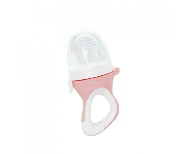 Dispozitiv de hranire, BabyJem, Fruits and Vegetables, Din silicon, Fara BPA, Roz