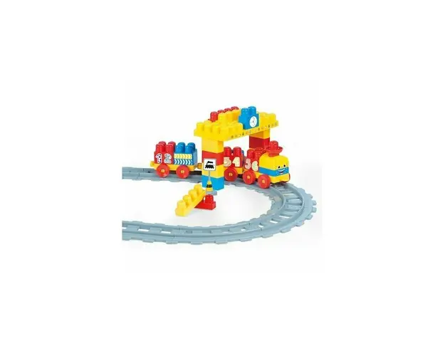 Set de constructii cu trenulet - 58 piese