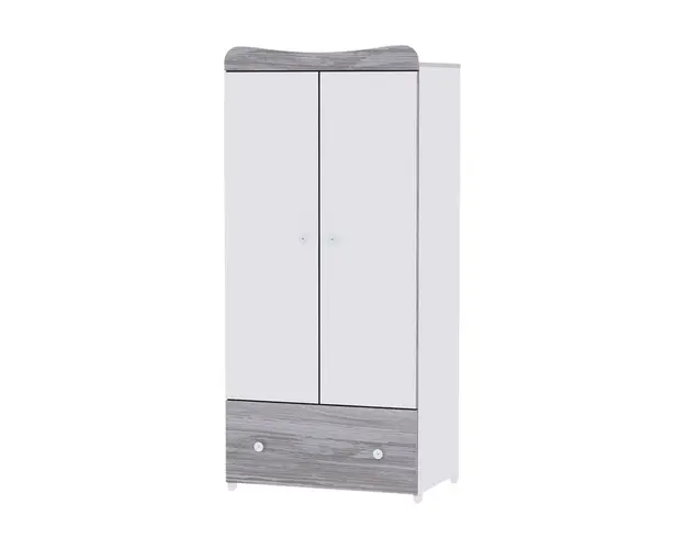 Lorelli - Dulap Exclusive, Pentru haine, 80x57 cm, Alb/Gri
