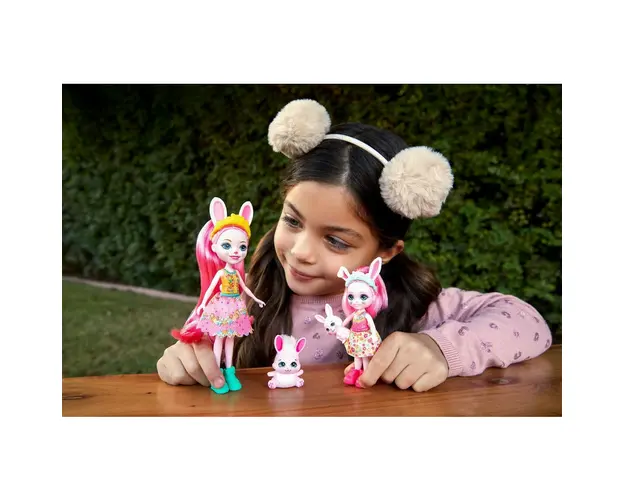 ENCHANTIMALS SET PAPUSI SURORI SI ANIMALUTELE LOR BREE BUNNY SI TWIST SI BEDELIA BUNNY SI TAPPY