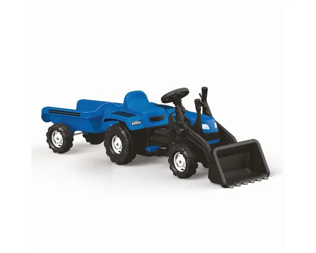 Excavator cu pedale si remorca