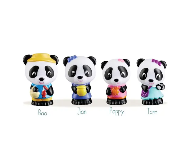 Familia de ursuleti Panda - Set figurine joc de rol