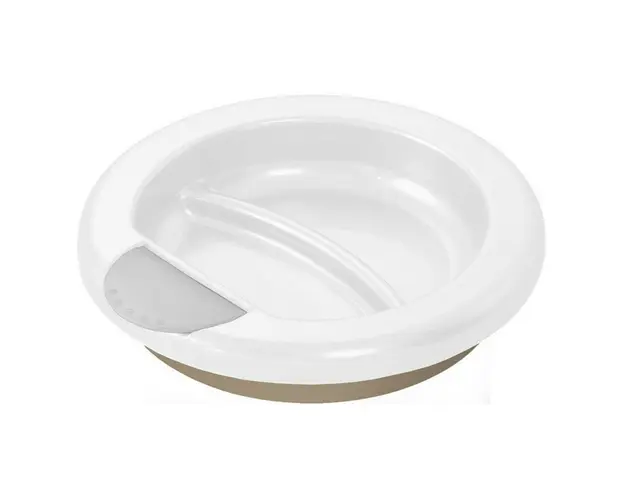 Farfurie termica 6 luni+ Taupe,white Rotho babydesign