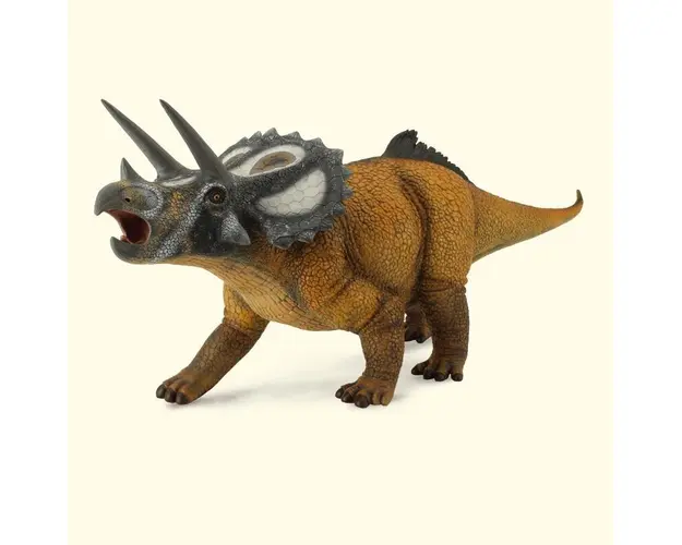 Collecta - Figurina dinozaur Triceratops pictata manual scara 1:15