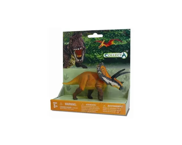 Collecta - Figurina Dinozaur Torosaurus Pictata manual, Pe platforma