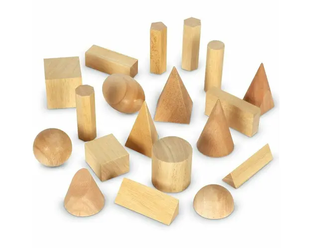 Forme geometrice din lemn (set 19)