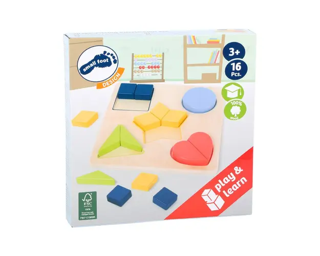 Forme geometrice - puzzle din lemn